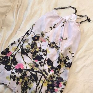 Silky floral slip dress